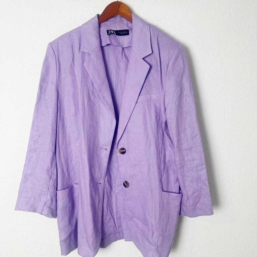 Zara Purple Blazer - Picture 4 of 11